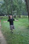 Georgie danced around in the wind